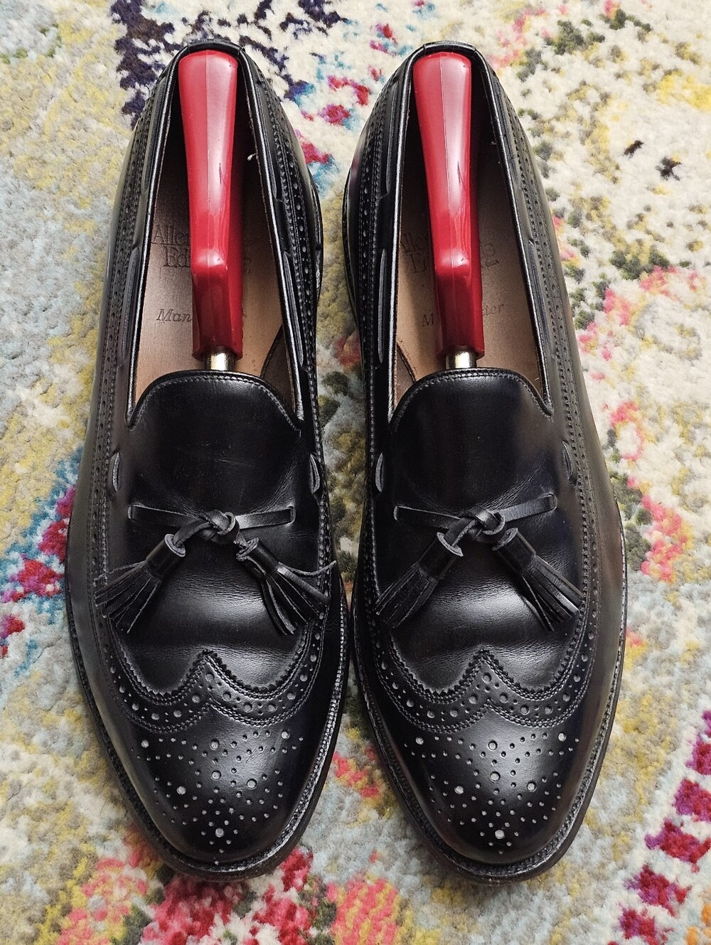 Allen Edmonds Manchester Shoes Mens Size 9 1/2 D Tassel Loafers Dress Shoes - Picture 4 of 14